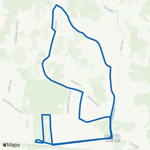 ZET Vrap.Al.-Jač.-Vr.Al. map