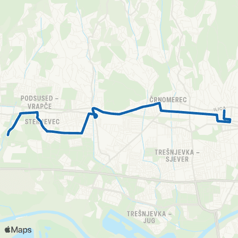 ZET Reljkov.-Jankomir map