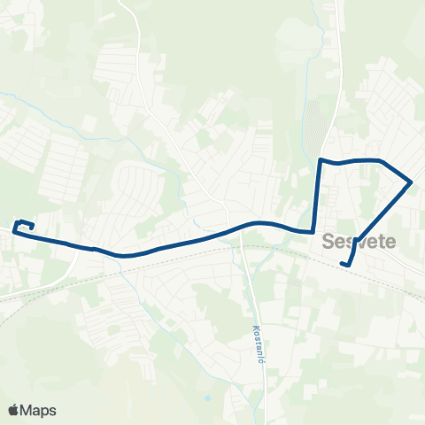 ZET Dubec-Sesvete map