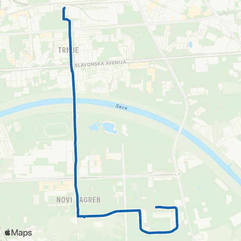 ZET Glavni K.-Travno map