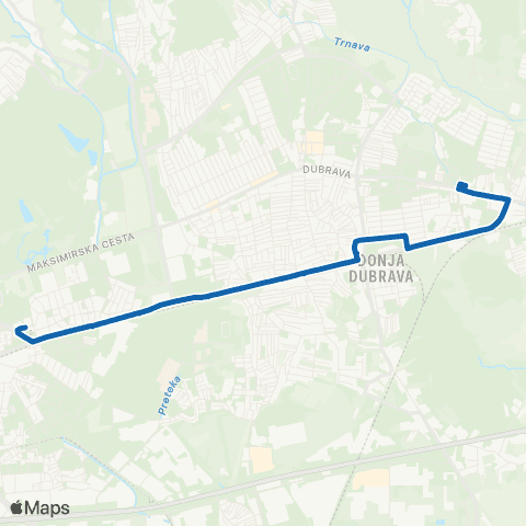ZET Borongaj - Dubec map