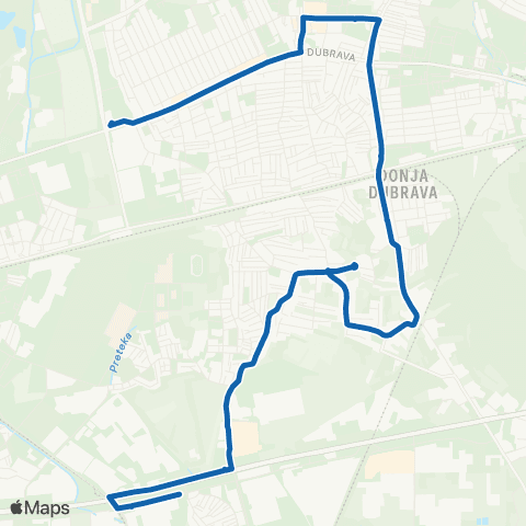 ZET Dubrava-Trnava-K.Bok map