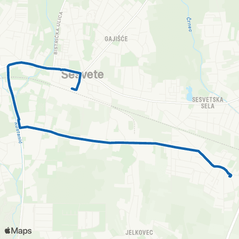 ZET Sesvete-Sesv.Selnica map