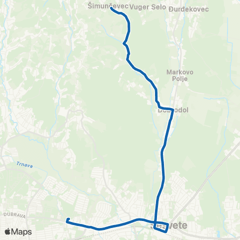 ZET Dubec-Ses.-Šimunčev. map
