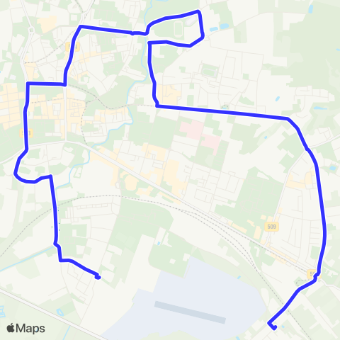 ZKM Elbląg Dębowa - Skrzydlata map