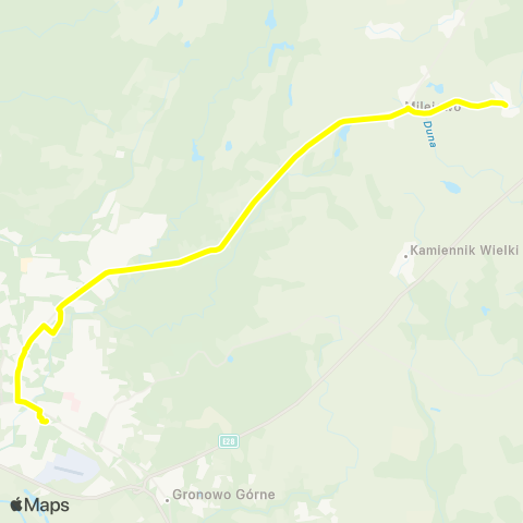 ZKM Elbląg Dworzec - Milejewo map