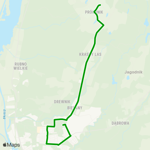 ZKM Elbląg Ogólna - Próchnik map