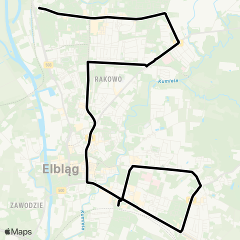 ZKM Elbląg Odrodzenia - Dworzec map