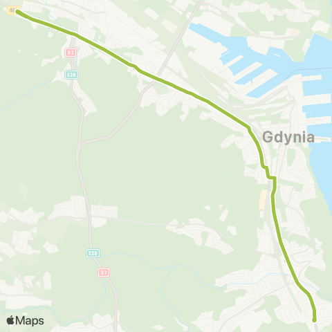 ZKM Gdynia Orłowo SKM - Klif - Cisowa Sibeliusa map