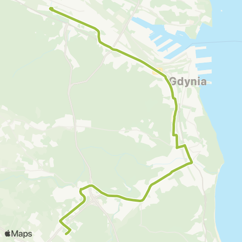 ZKM Gdynia Kacze Buki - Cisowa SKM map