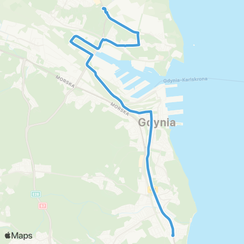 ZKM Gdynia Obłuże Maciejewicza - Orłowo SKM - Klif map