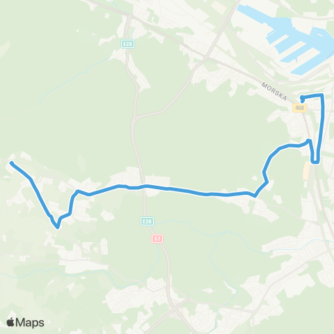 ZKM Gdynia Gdynia Dworzec Gł. PKP - Wiczlino Niemotowo map