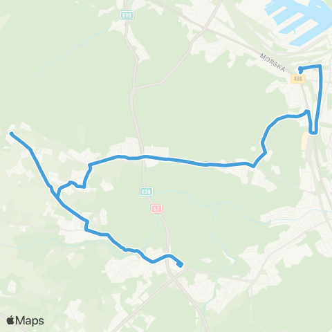 ZKM Gdynia Karwiny Nowowiczlińska - Gdynia Dworzec Gł. PKP map