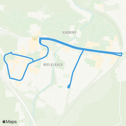 ZKM Gdynia Wielki Kack Fikakowo - Wielki Kack Starodworcowa map