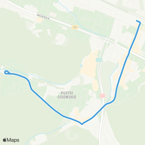 ZKM Gdynia Chylonia Dworzec PKP - Pustki Cisowskie map