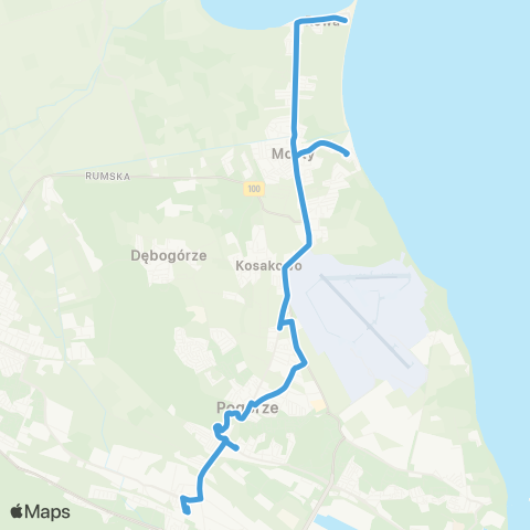 ZKM Gdynia Chylonia Dworzec PKP - os. Meksyk - Rewa - Bursztynowa map