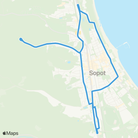 ZKM Gdynia Sanatorium Leśnik - Kamienny Potok SKM Niepodległości map