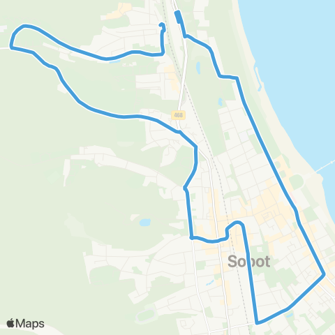 ZKM Gdynia Kamienny Potok SKM - Kamienny Potok SKM Niepodległości map