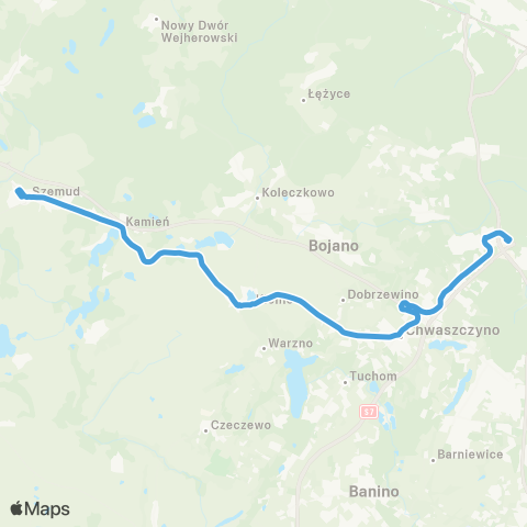 ZKM Gdynia Karwiny Nowowiczlińska - Szemud - Centrum Samorządowe map