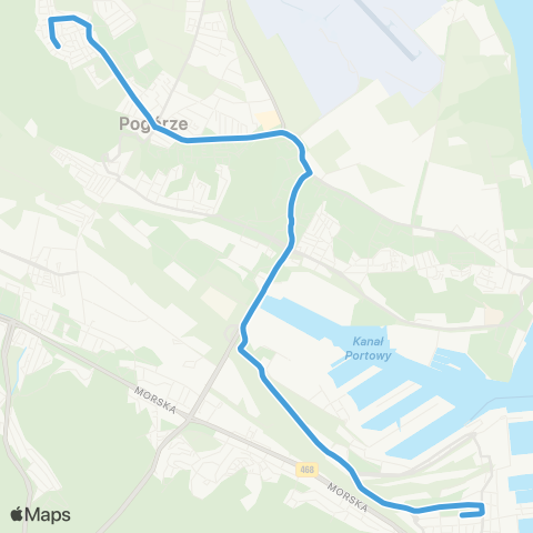 ZKM Gdynia Plac Kaszubski - Pogórze Górne map