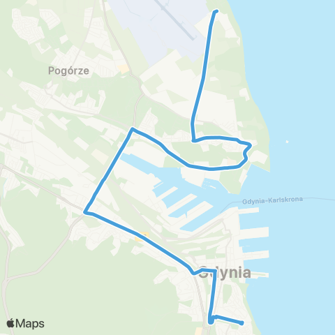 ZKM Gdynia Dom Marynarza - Babie Doły map