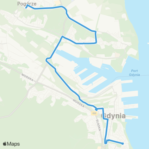 ZKM Gdynia Dom Marynarza - Pogórze Górne map