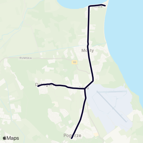 ZKM Gdynia Pogórze Górne - Rewa - Bursztynowa map