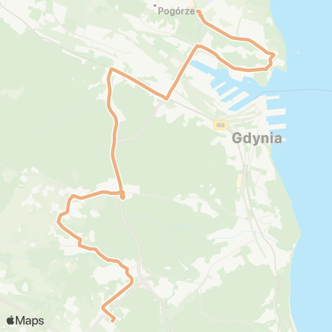 ZKM Gdynia Obłuże Maciejewicza - Kacze Buki map