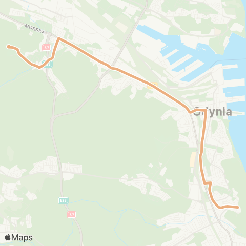 ZKM Gdynia Pustki Cisowskie - Redłowo Szpital map