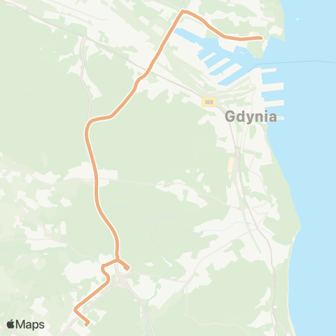 ZKM Gdynia Oksywie Dolne - Kacze Buki map