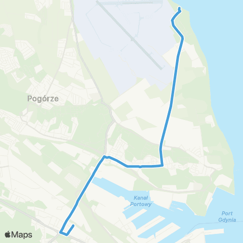 ZKM Gdynia Grabówek SKM - Babie Doły Plaża map