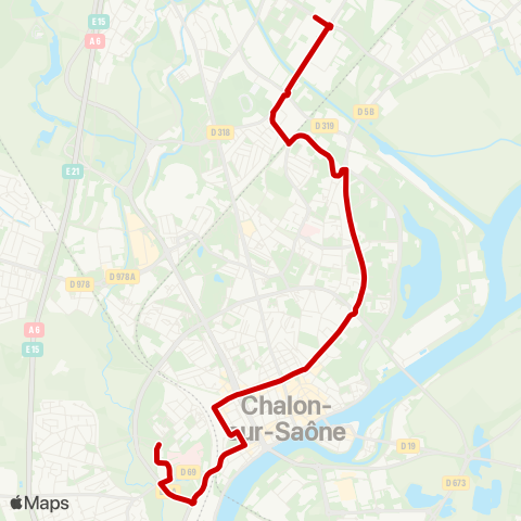 Zoom Chalon Pôle Gares - Chalon SaôneOr map