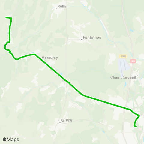 Zoom Chamilly Mairie - Mercurey CIFA - Chalon Pôle Bellevue map