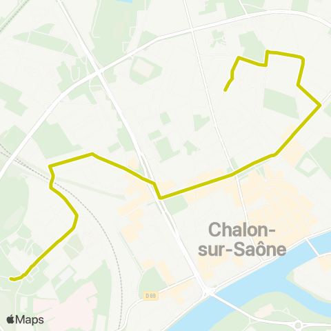 Zoom Navettes scolaires Pôle Bellevue map