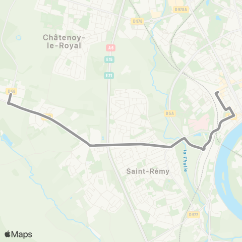 Zoom Navette ZI Garenne map