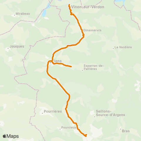 Zou - Réseau proximité Vinon - Saint Maximin map