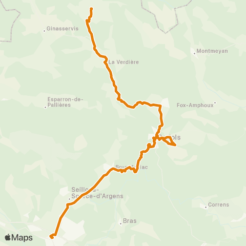 Zou - Réseau proximité Montmeyan - Saint Maximin map