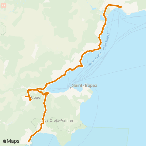 Zou - Réseau proximité Cavalaire - St Raphael map