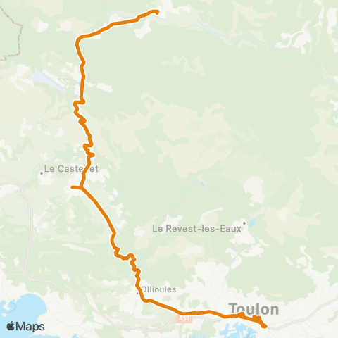 Zou - Réseau proximité Signes - Toulon map
