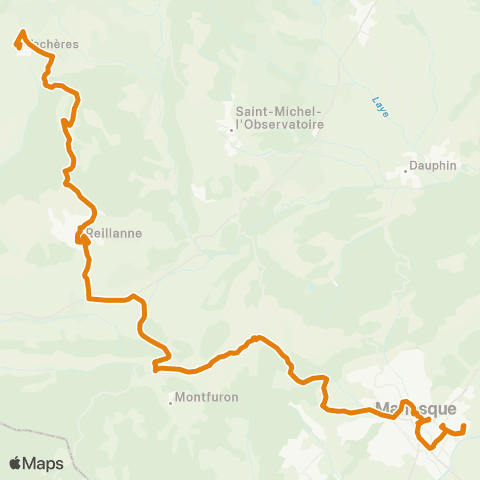 Zou - Réseau proximité Reillanne - Manosque map