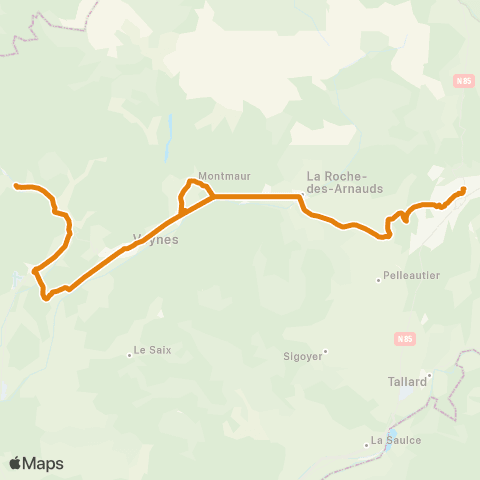 Zou - Réseau proximité La Faurie-Aspres-Veynes-Gap map