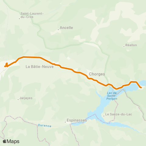 Zou - Réseau proximité Chorges-Gap map