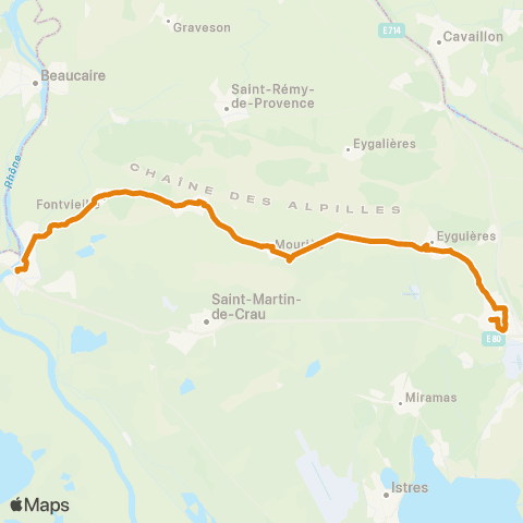 Zou - Réseau proximité Arles - Salon-de-Provence map