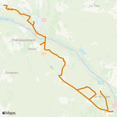 Zou - Réseau proximité Avignon - Orgon map