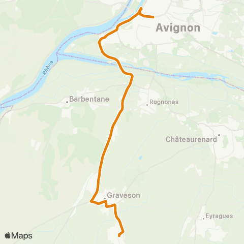 Zou - Réseau proximité Maillane - Graveson - Avignon map
