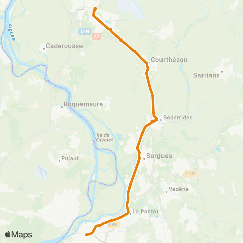 Zou - Réseau proximité Avignon - Orange map