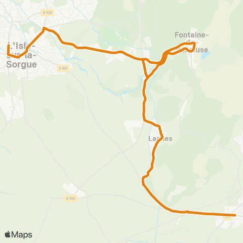 Zou - Réseau proximité Maubec - l'Isle-sur-la-Sorgue map