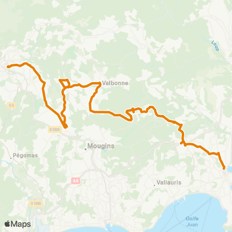 Zou - Réseau proximité Grasse - Valbonne - Sophia map