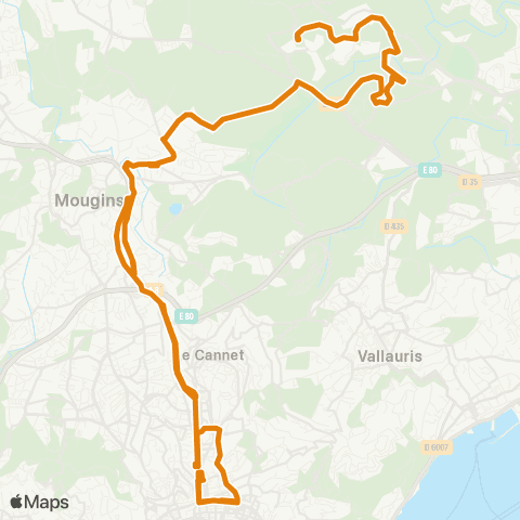 Zou - Réseau proximité Cannes - Mougins - Sophia map