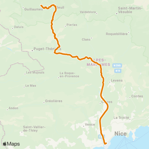 Zou - Réseau proximité Nice - Beuil - Valberg map